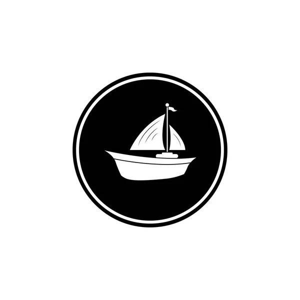 Barco Logotipo Ícone Vetor Modelo Design —  Vetores de Stock