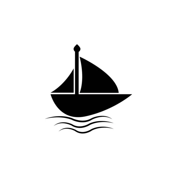 Boat Logo Icon Vector Design Template —  Vetores de Stock