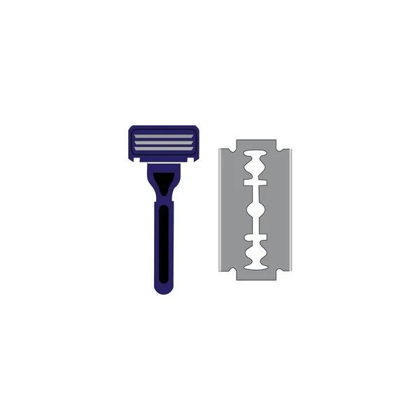 Razor Blade Icon Logo Vector Design Template — Stock Vector
