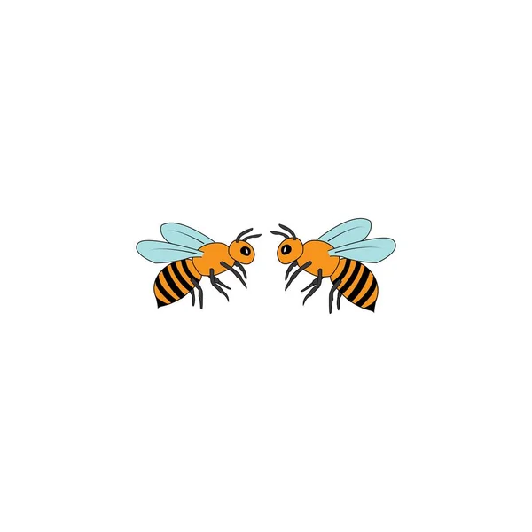 Bee Icon Logo Vector Design Template — Stock Vector