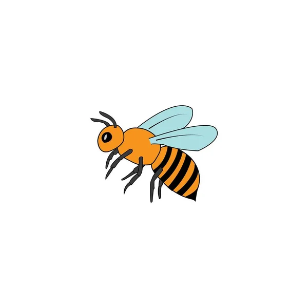 Bee Icon Logo Vector Design Template — Vetor de Stock