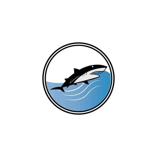 Logotipo Pescado Icono Vector Diseño Plantilla — Vector de stock