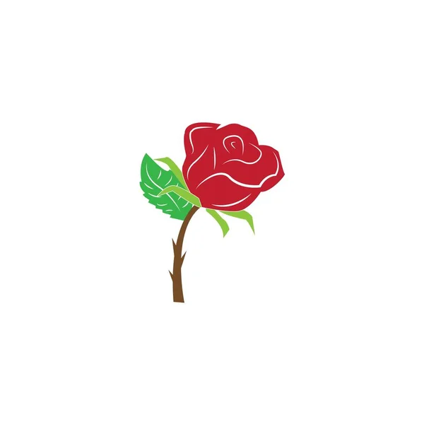 Rosas Logotipo Icono Vector Diseño Plantilla — Archivo Imágenes Vectoriales