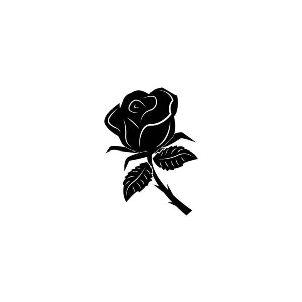 Roses Logo Icon Vector Design Template — Stock Vector