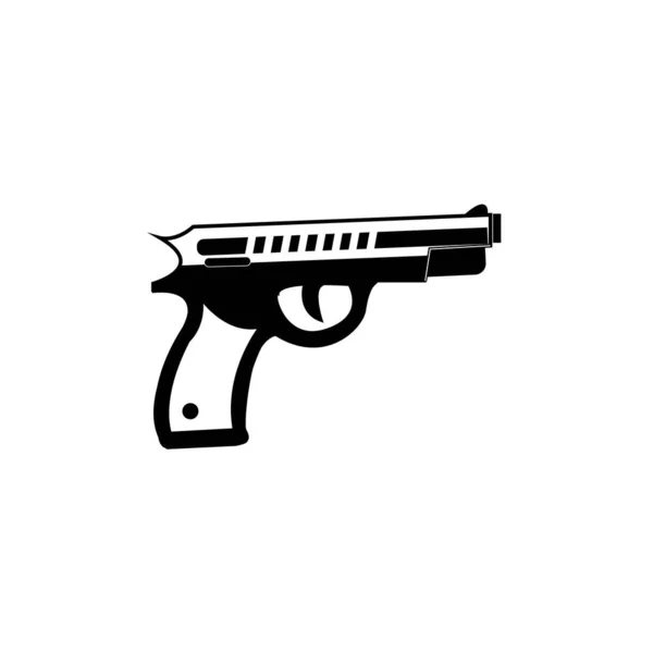 Pistola Logotipo Icono Vector Diseño Plantilla — Archivo Imágenes Vectoriales