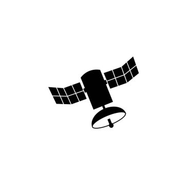 uydu logo ikonu vektör tasarım şablonu