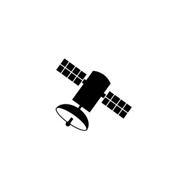 uydu logo ikonu vektör tasarım şablonu