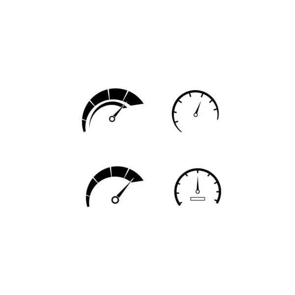Спідометр Логотип Значок Векторний Шаблон Дизайну — стоковий вектор
