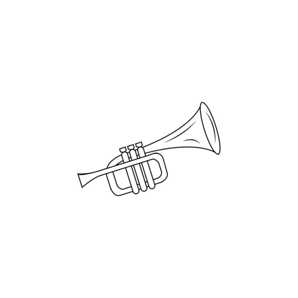 Trumpet Logotyp Ikon Vektor Design Mall — Stock vektor