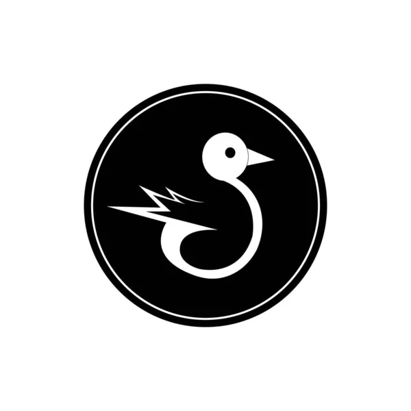 Pato Logotipo Icono Vector Diseño Plantilla — Vector de stock