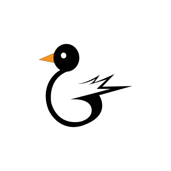 Duck Logo Icon Vector Design Template — Stock Vector