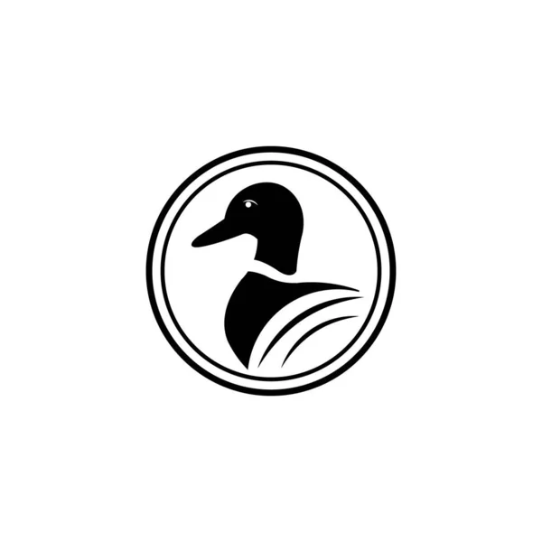 アヒルのロゴアイコンベクトルデザインテンプレート — ストックベクタ