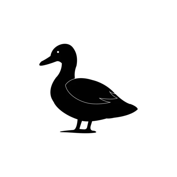 Modelo Projeto Vetor Ícone Logotipo Pato — Vetor de Stock