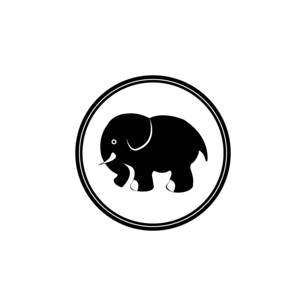 Wzór Ikony Wektora Logo Słonia — Wektor stockowy