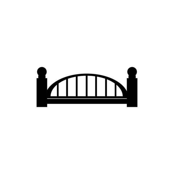 Modello Design Vettoriale Icona Logo Ponte — Vettoriale Stock