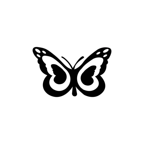 Mariposa Logotipo Icono Vector Diseño Plantilla — Vector de stock