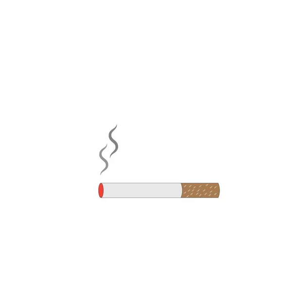 Cigarettlogotyp Ikon Vektor Design Mall — Stock vektor