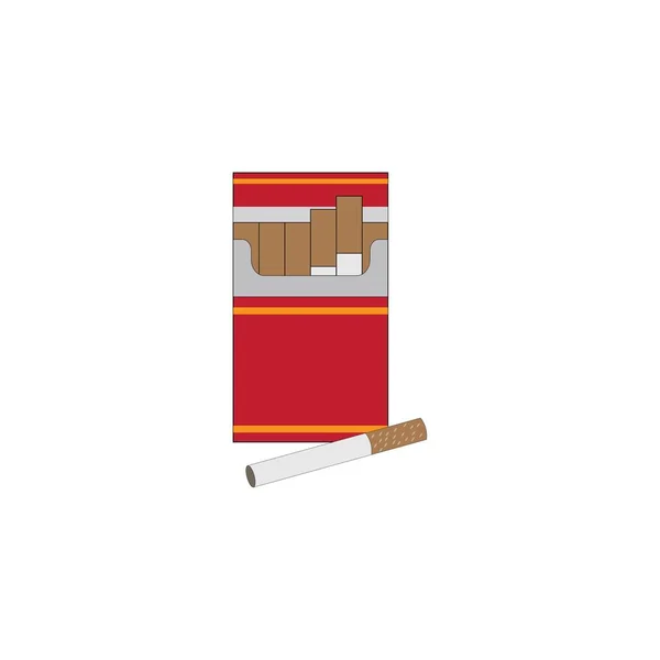 Modèle Conception Vectorielle Icône Logo Cigarette — Image vectorielle