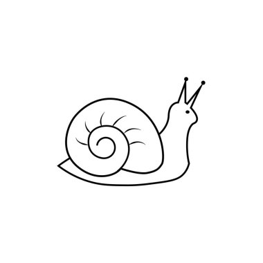 Salyangoz pişirme simgesi logo vektör tasarım şablonu