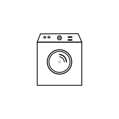 çamaşır makinesi simgesi logo vektör tasarım şablonu