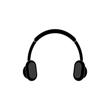 kulaklık simgesi logo vektör tasarım şablonu