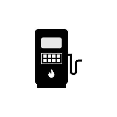 Benzin istasyonu simgesi logo vektör tasarım şablonu