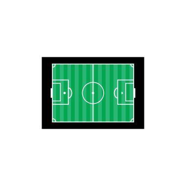 futbol alanı simgesi logo vektör tasarım şablonu