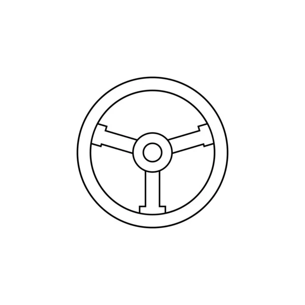 Stuurwiel Pictogram Logo Vector Ontwerp Template — Stockvector