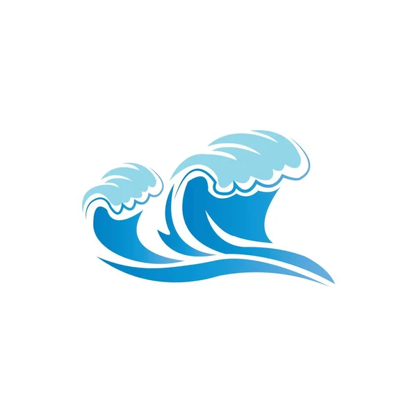 Waves Ikon Logo Vektor Design Skabelon – Stock-vektor
