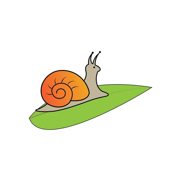 Templat Desain Logo Snail Cooker Icon Vector - Stok Vektor