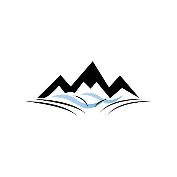 Logotipo Montaña Icono Vector Diseño Plantilla — Vector de stock