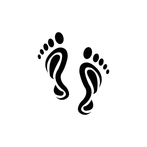 足のアイコンのロゴベクトルデザインテンプレートの裏 — ストックベクタ