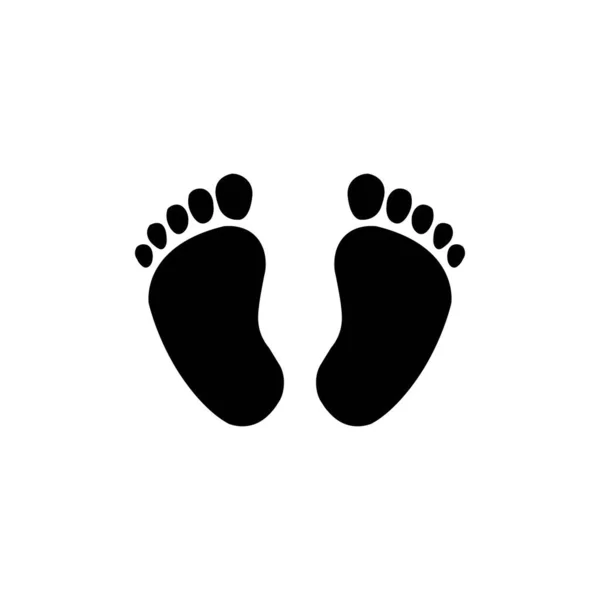 足のアイコンのロゴベクトルデザインテンプレートの裏 — ストックベクタ