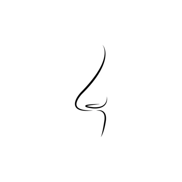 Шаблон Векторного Дизайна Логотипа Носа — стоковый вектор