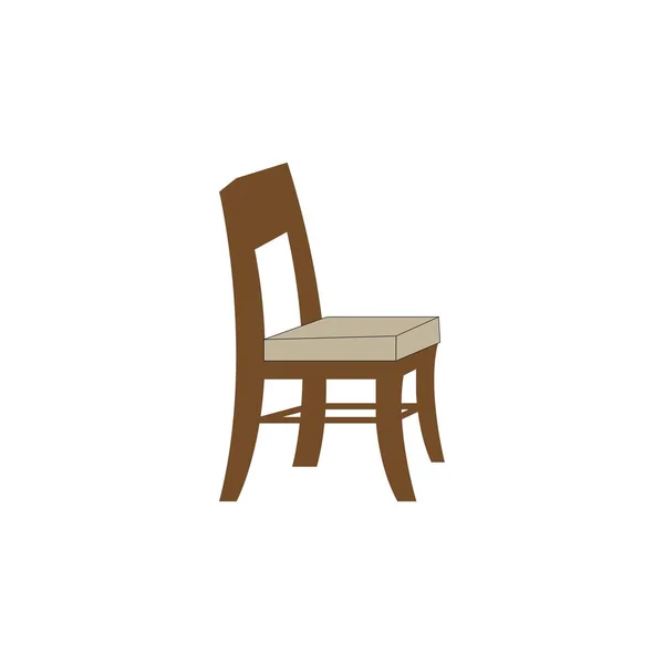 Sandalye Simgesi Logo Vektör Tasarım Şablonu — Stok Vektör