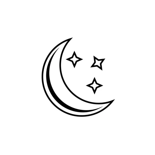 Шаблон Векторного Дизайна Логотипа Луны — стоковый вектор