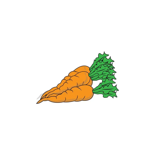 Логотип Значка Моркви Векторний Дизайн Шаблон — стоковий вектор