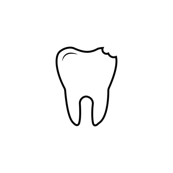 Tooth Icon Logo Vector Design Template — Stock Vector