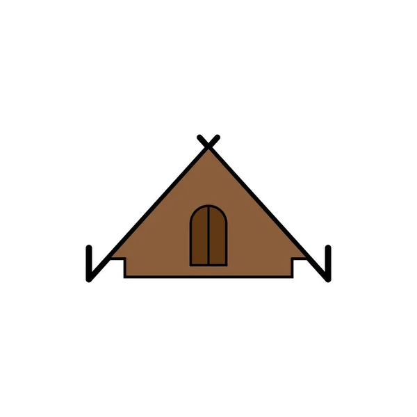 Çadır Simgesi Logo Vektör Tasarım Şablonu — Stok Vektör