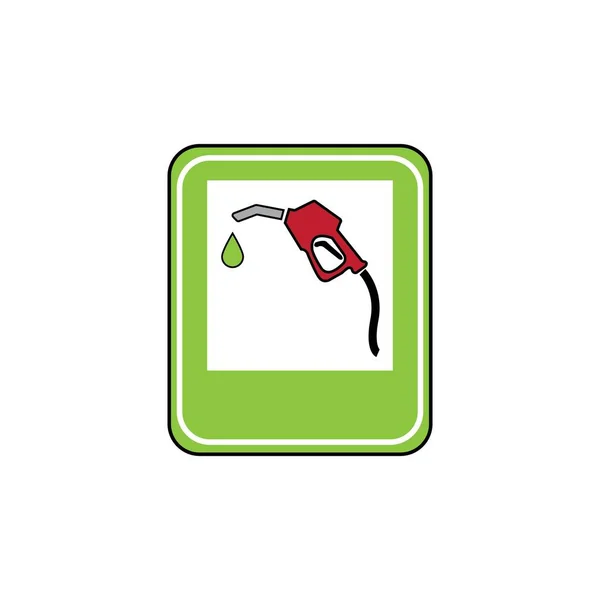 Modelo Design Vetor Logotipo Ícone Posto Gasolina —  Vetores de Stock
