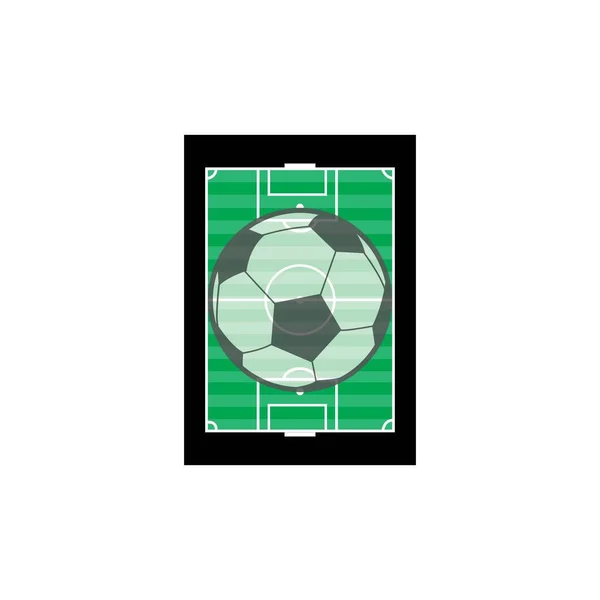 Шаблон Векторного Дизайна Логотипа Футбольного Поля — стоковый вектор