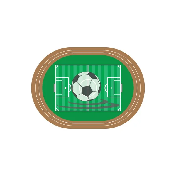 Futbol Alanı Simgesi Logo Vektör Tasarım Şablonu — Stok Vektör
