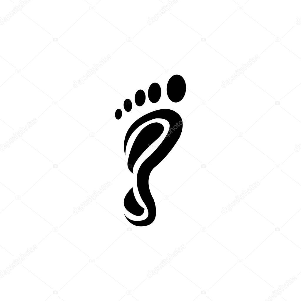 soles of the feet icon logo vector design template
