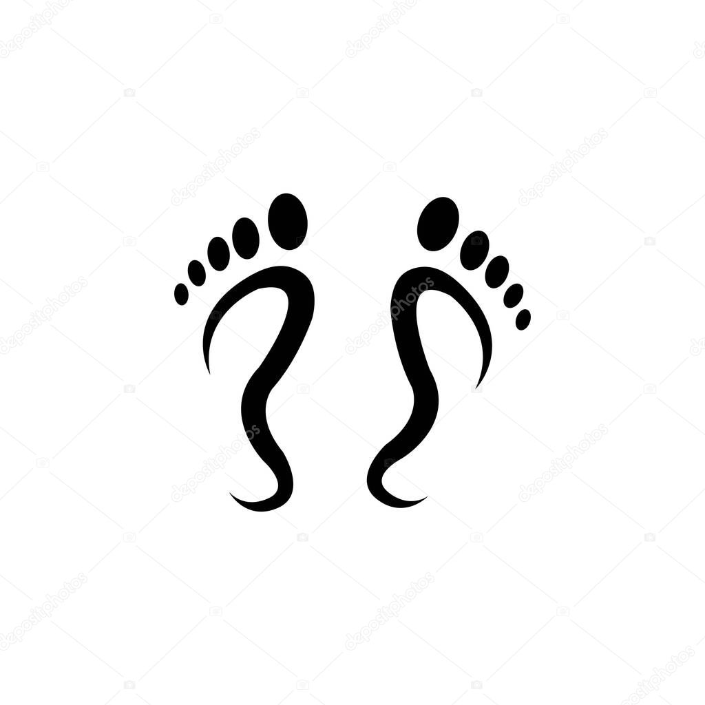 soles of the feet icon logo vector design template