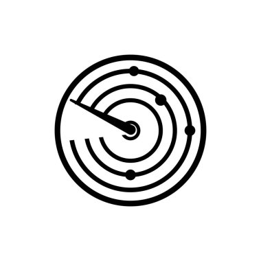 Radar simgesi logo vektör tasarım şablonu