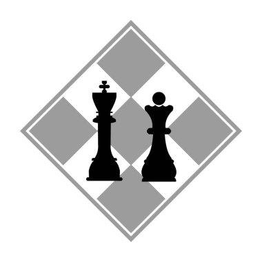 Satranç simgesi logo vektörü