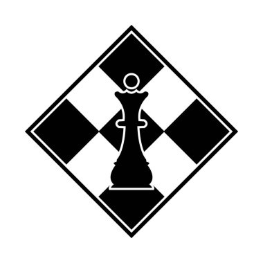 Satranç simgesi logo vektörü