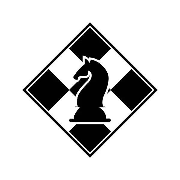 Vettore Del Logo Dell Icona Degli Scacchi — Vettoriale Stock