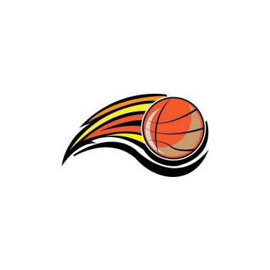 Basketbol ikonu logo vektör şablonu