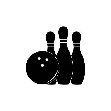 Bowling ikonu logo vektör tasarım şablonu
